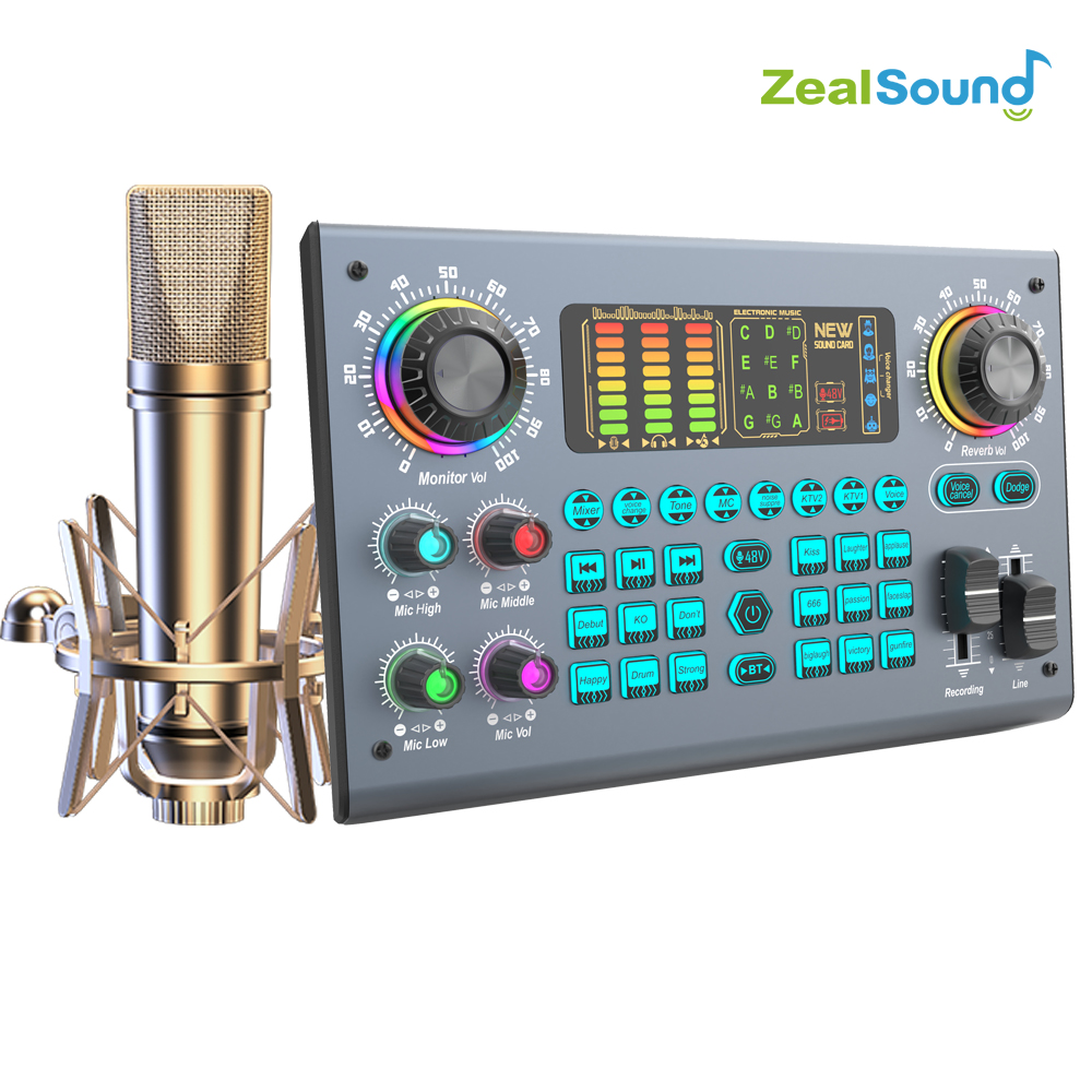 Esports Gaming Bundle - Zealsound Professionele Podcast Live Geluidskaart Apparatuur