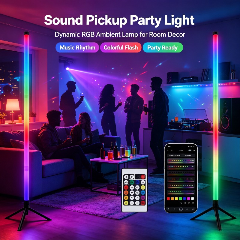 Esports Gaming Bar - 120CM RGB Hoeklamp, Geluidsgevoelige LED-lichtbalk voor