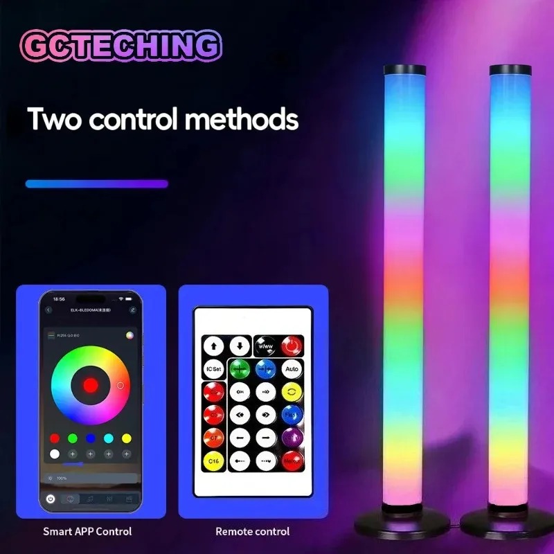 Esports Gaming Bar - 2 stuks 120CM RGB vloerlamp, geluidsgevoelige