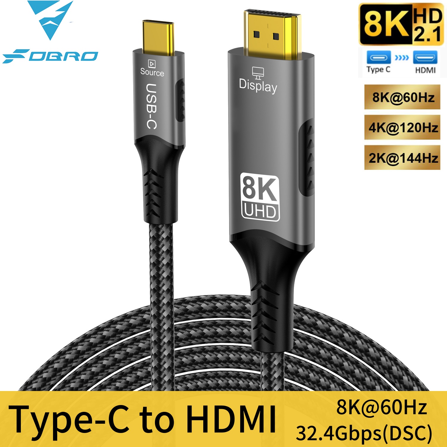 8K Type C naar HDMI 2.1-kabel  - Esports Gaming Bundle recensie en prijs