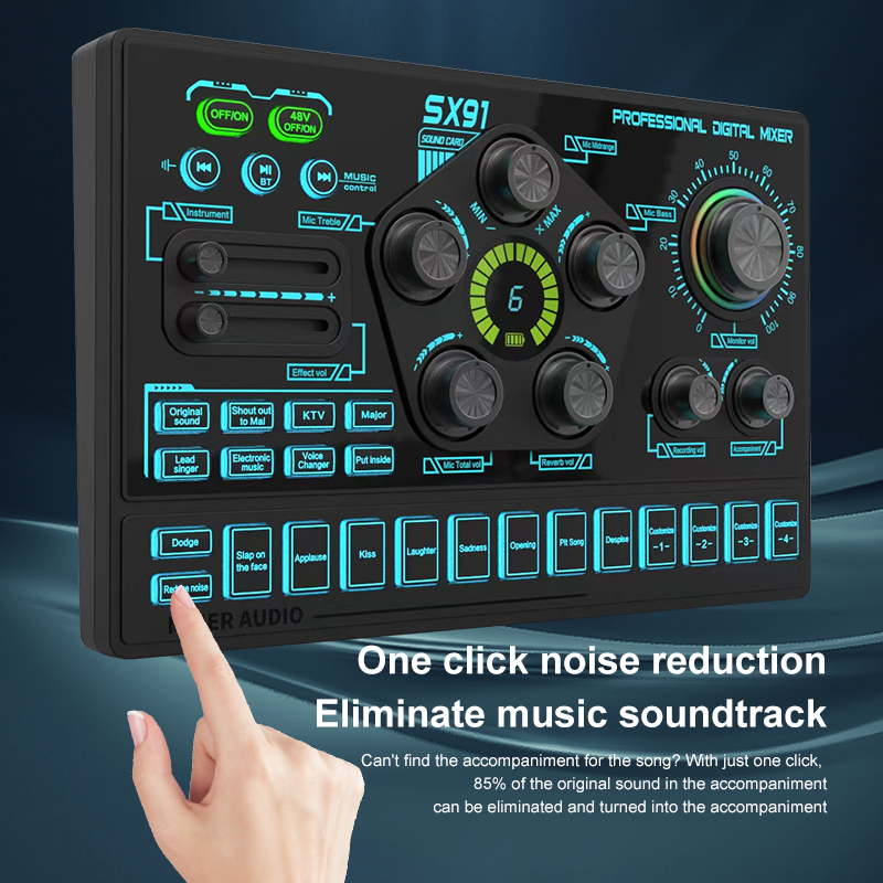 SX91 48V Audiomixer met stemve - Esports Gaming Bundle recensie en prijs