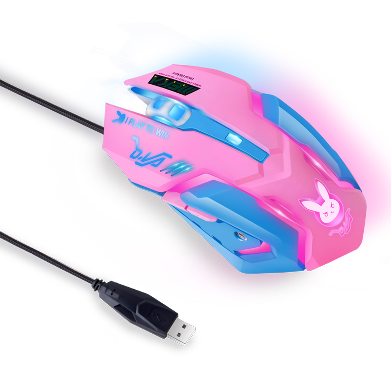 Kleurrijke, gloeiende, stille  - Esports Gaming Mouse Weight Adjustable recensie en prijs