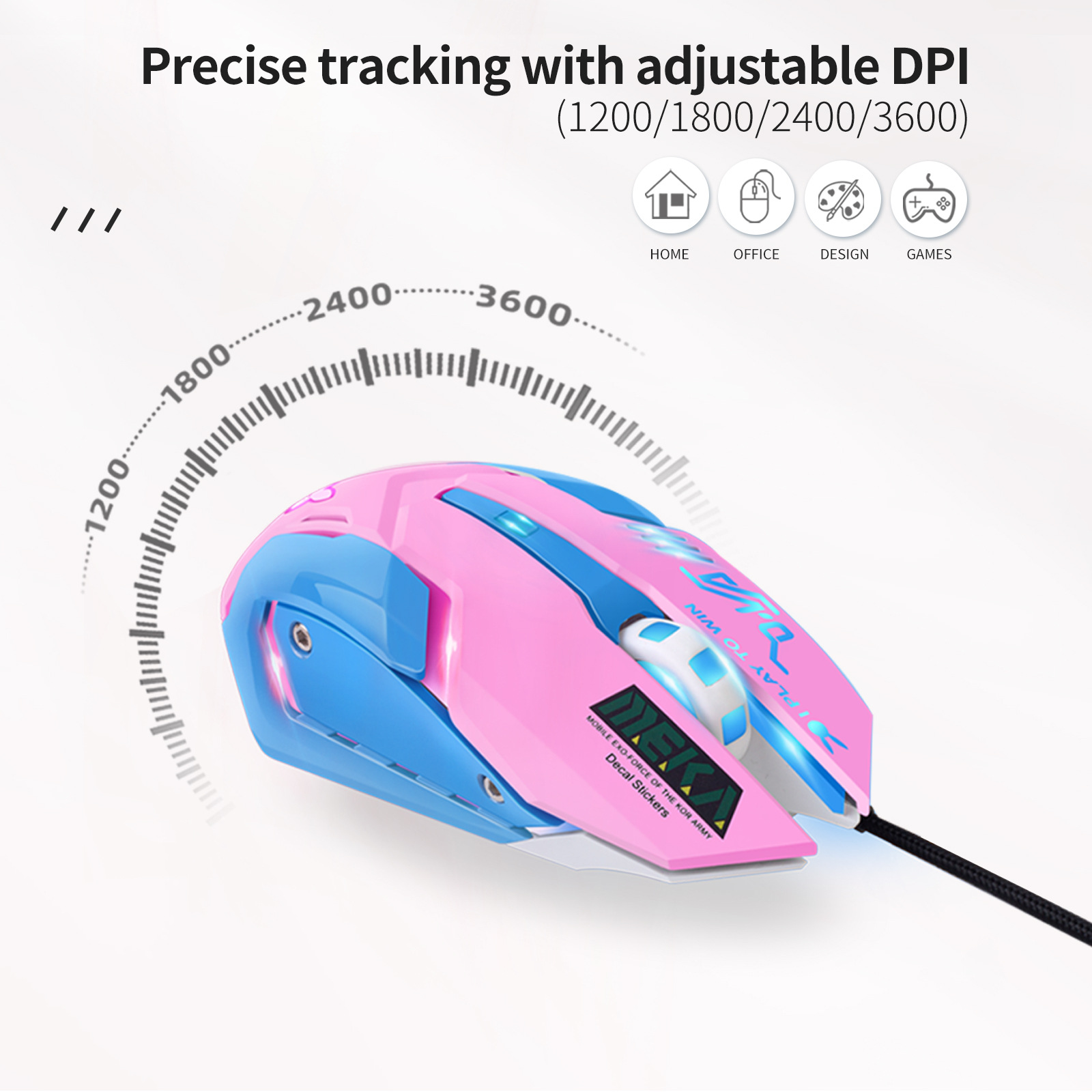 Kleurrijke, gloeiende, stille  - Esports Gaming Mouse Weight Adjustable recensie en prijs
