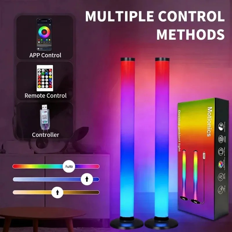2 stuks 120CM RGB vloerlamp, g - Esports Gaming Bar recensie en prijs