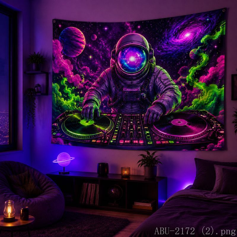 Space Astronaut Disc Tapestry  - Esports Gaming Bar recensie en prijs