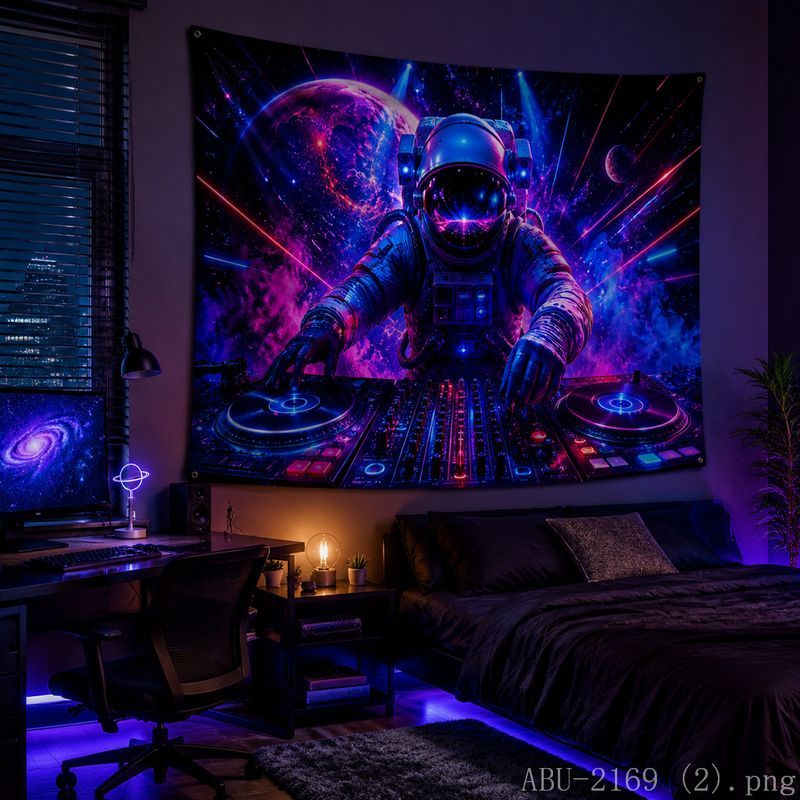 Space Astronaut Disc Tapestry  - Esports Gaming Bar recensie en prijs