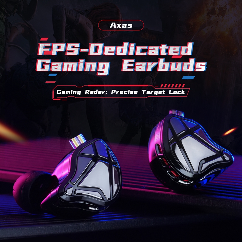    KZ Axas FPS Gaming IEM Oor - Esports Gaming Bar recensie en prijs